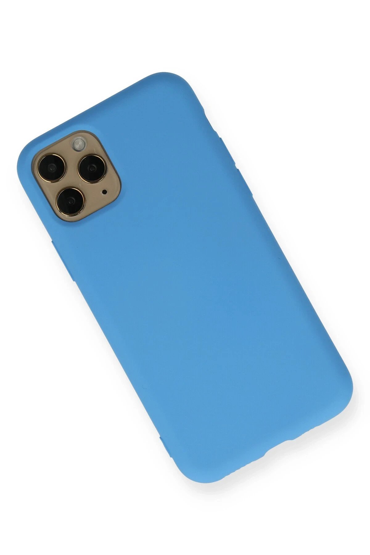 iPhone 11 Pro Kılıf Nano içi Kadife Silikon - Mavi-(5796) - Görsel 2