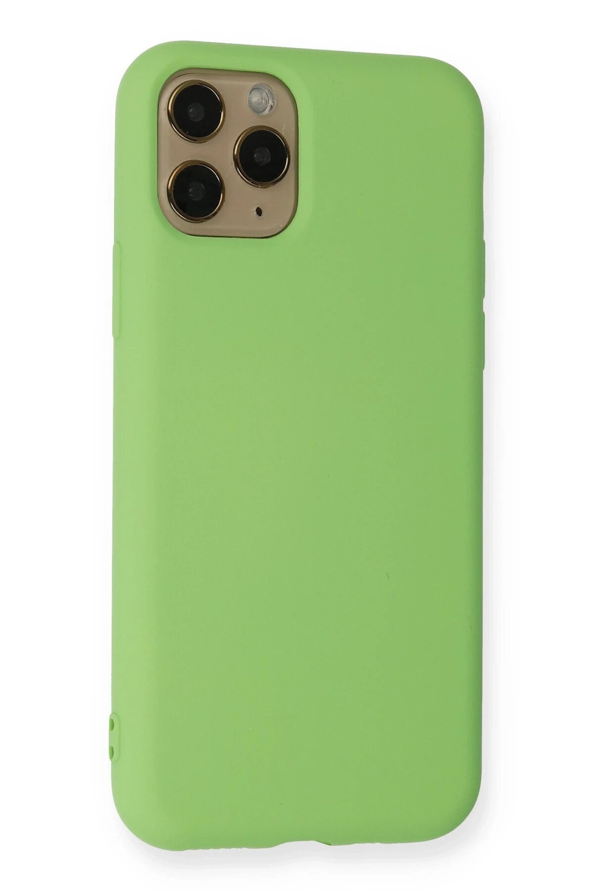 iPhone 11 Pro Kılıf Nano içi Kadife Silikon - Yeşil-(5796) - Görsel 3