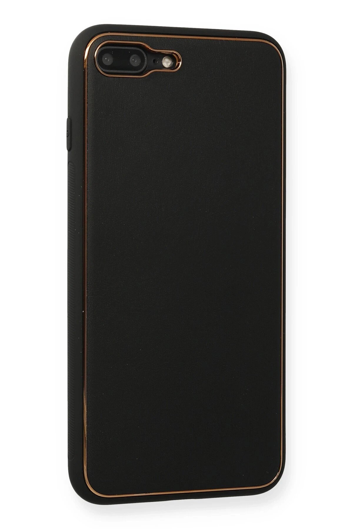 iPhone 7 Plus Kılıf Coco Deri Silikon Kapak - Siyah-(5796) - Görsel 2