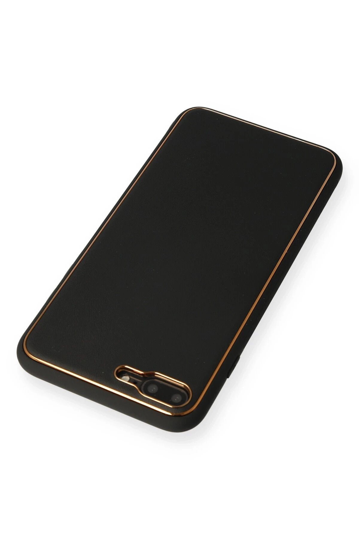 iPhone 7 Plus Kılıf Coco Deri Silikon Kapak - Siyah-(5796) - Görsel 3