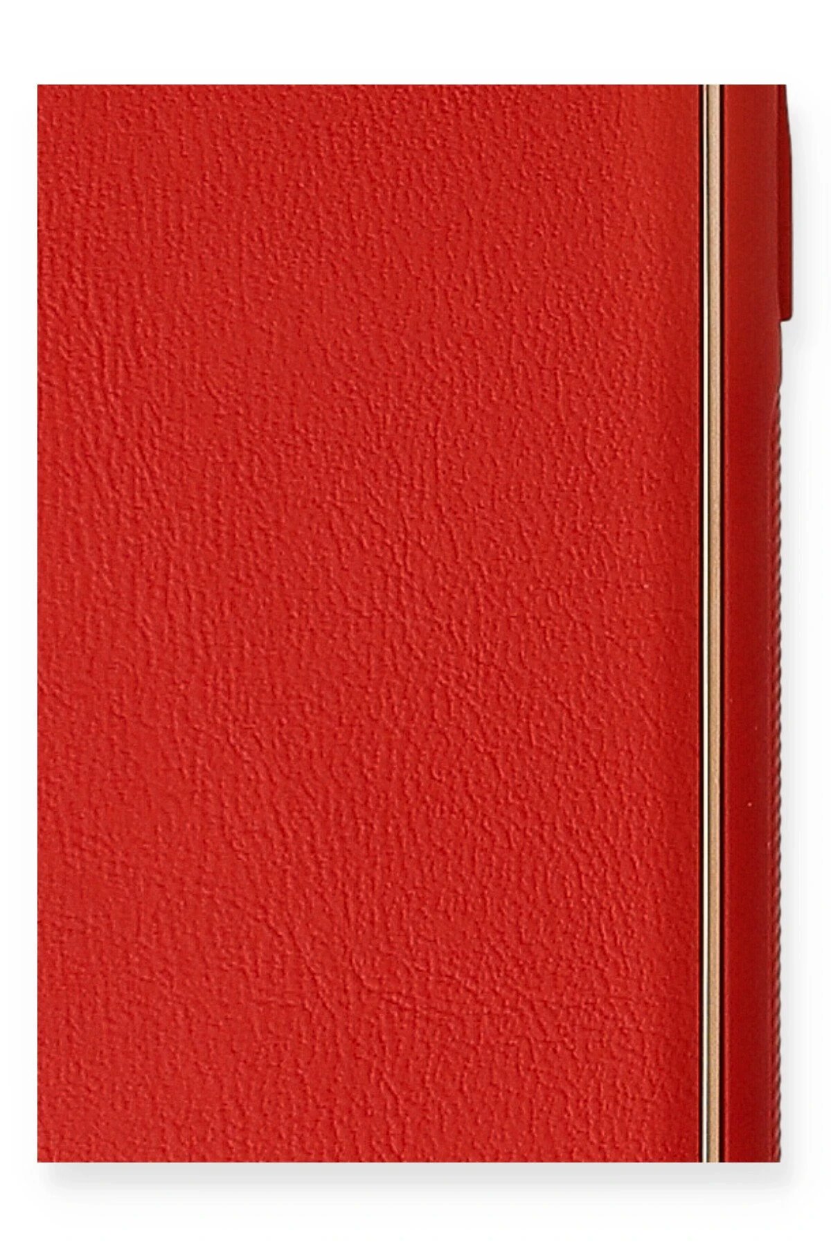 iPhone 11 Pro Max Kılıf Coco Deri Silikon Kapak - Kırmızı-(5796) - Görsel 4