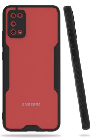 Samsung Galaxy A02S Kılıf Platin Silikon - Siyah-(5796)