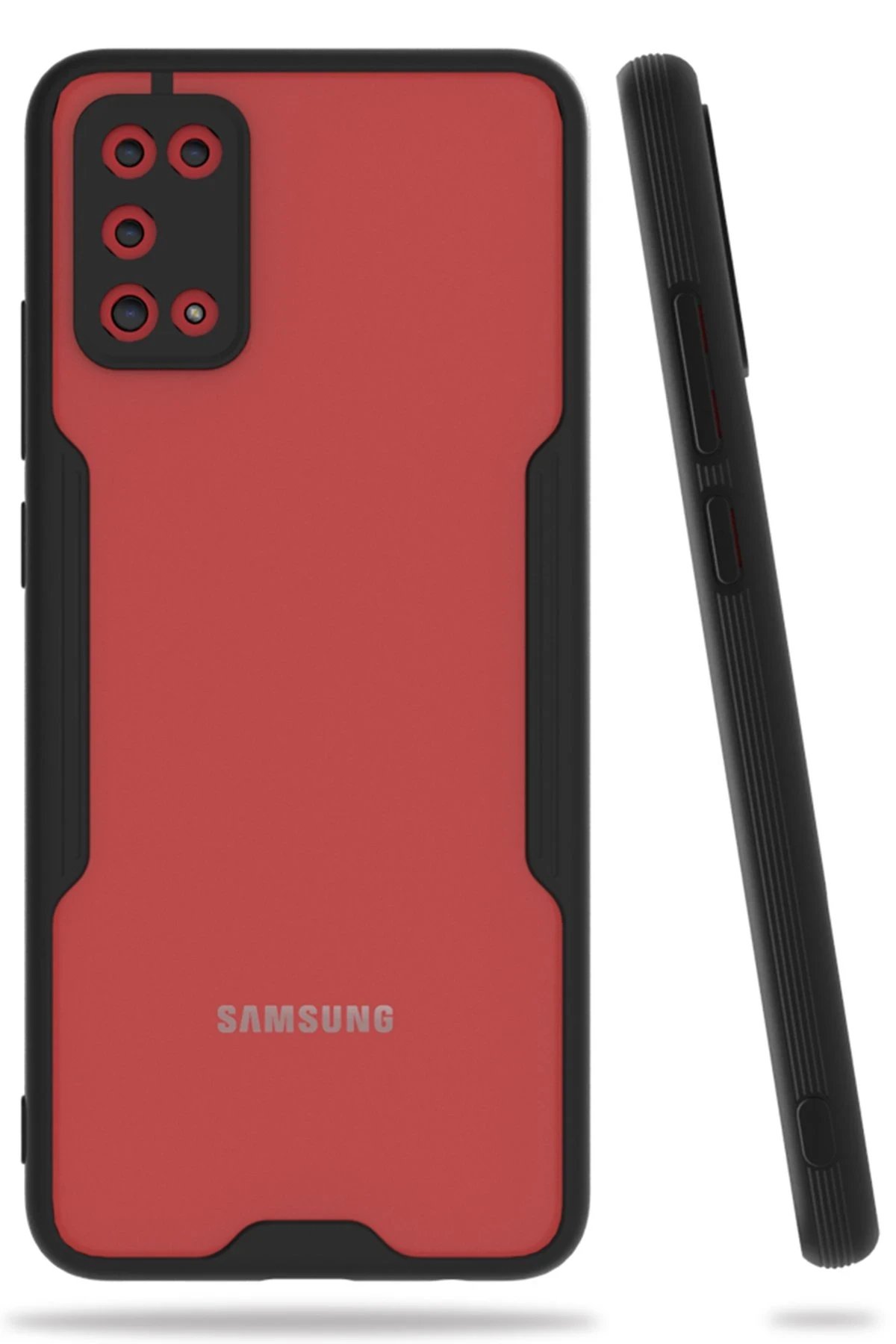 Samsung Galaxy A02S Kılıf Platin Silikon - Siyah-(5796)