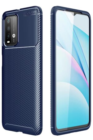 Xiaomi Redmi 9T Kılıf Auto Focus Karbon Kapak - Lacivert-(5796)