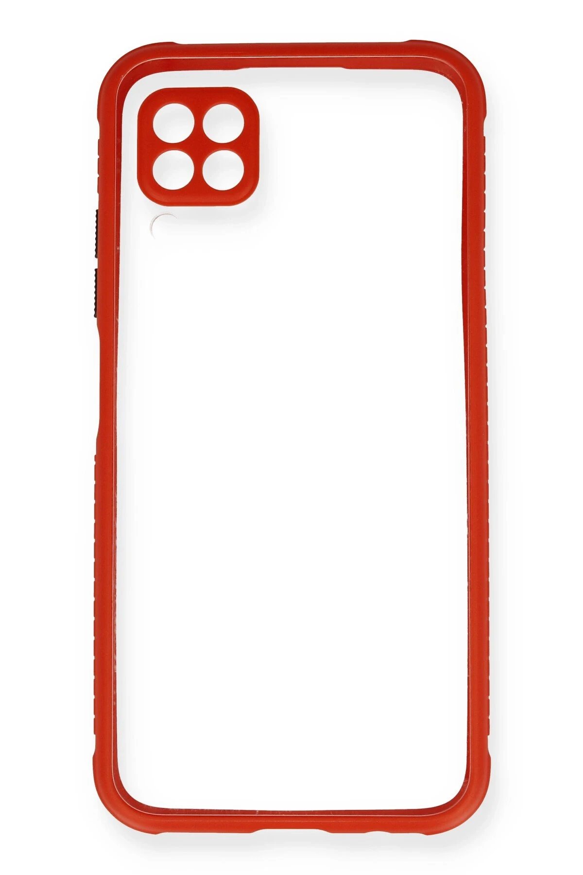 Huawei P40 Lite Kılıf Miami Şeffaf Silikon - Kırmızı-(5796) - Görsel 2