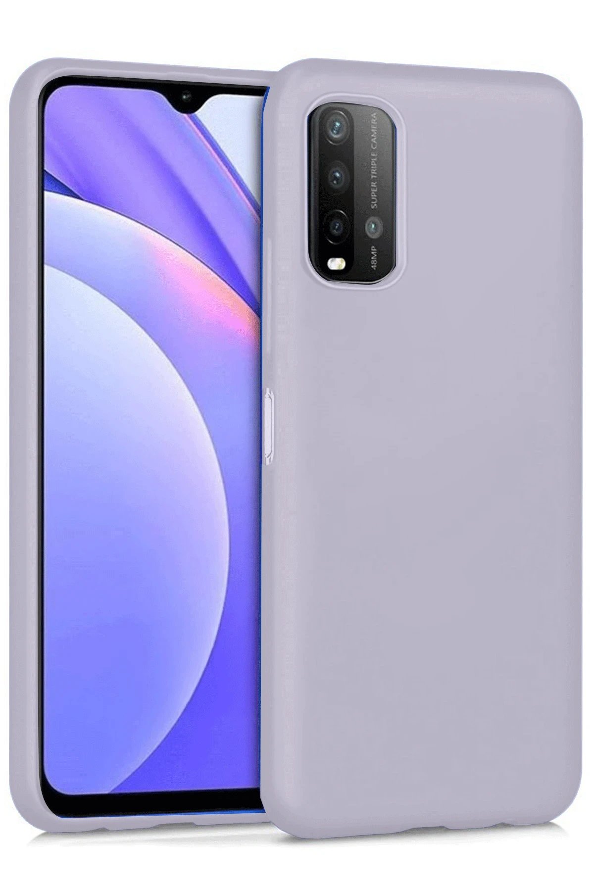 Xiaomi Redmi 9T Kılıf Nano içi Kadife Silikon - Lila-(5796)