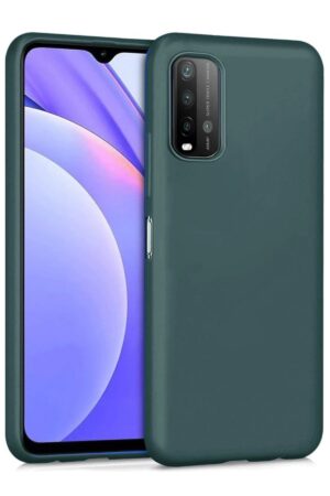 Xiaomi Redmi 9T Kılıf Nano içi Kadife Silikon - Koyu Yeşil-(5796)