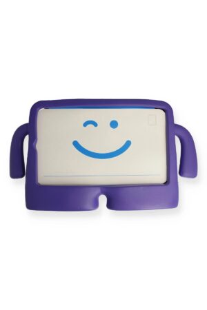 iPad 4 9.7 Kılıf Karakter Tablet Silikon - Mor-(5796)