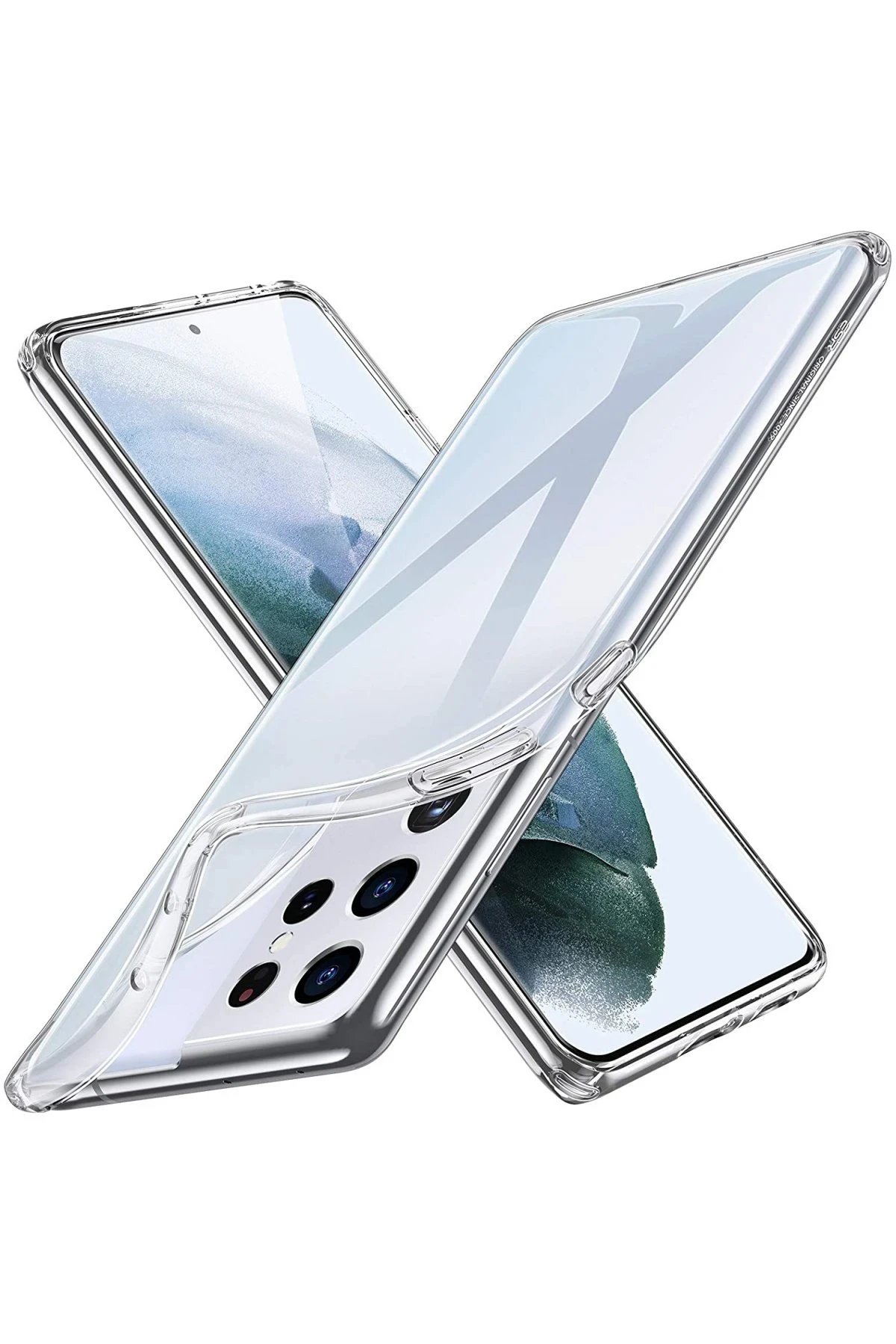 Samsung Galaxy S21 Ultra Kılıf Lüx Şeffaf Silikon-(5796)