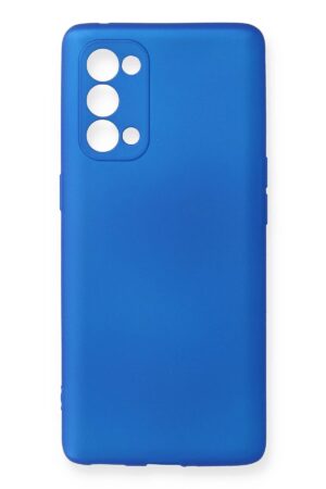 Oppo Reno 5 Pro Kılıf First Silikon - Mavi-(5796)