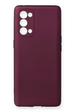 Oppo Reno 5 Pro Kılıf First Silikon - Mürdüm-(5796)