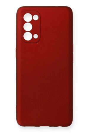 Oppo Reno 5 Kılıf First Silikon - Bordo-(5796)