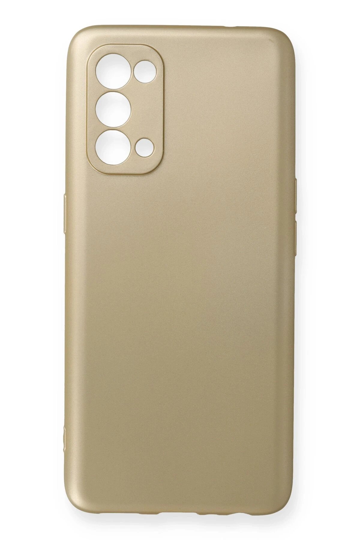Oppo Reno 5 Kılıf First Silikon - Gold-(5796)