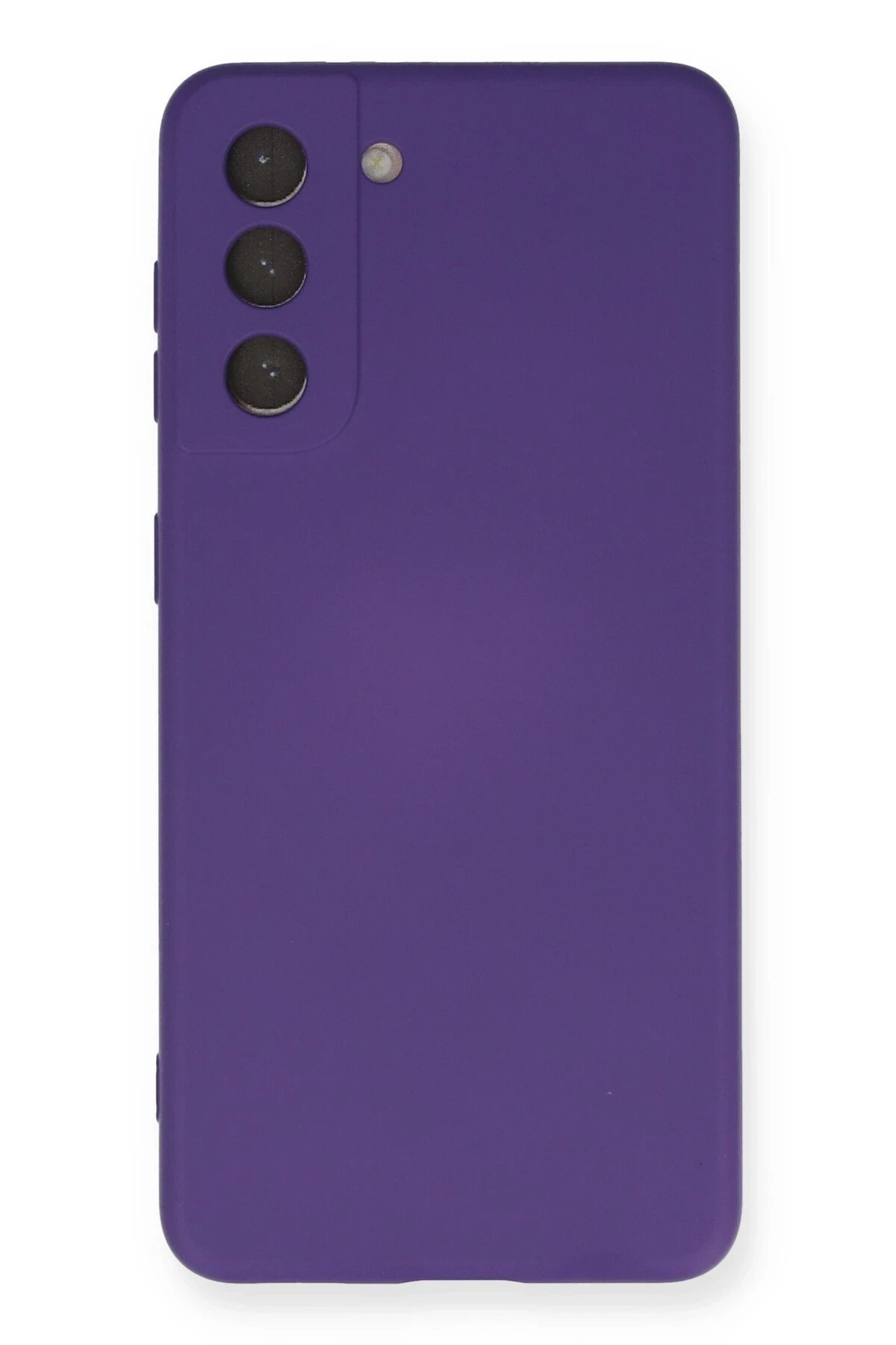 Samsung Galaxy S21 Kılıf Nano içi Kadife Silikon - Mor-(5796)