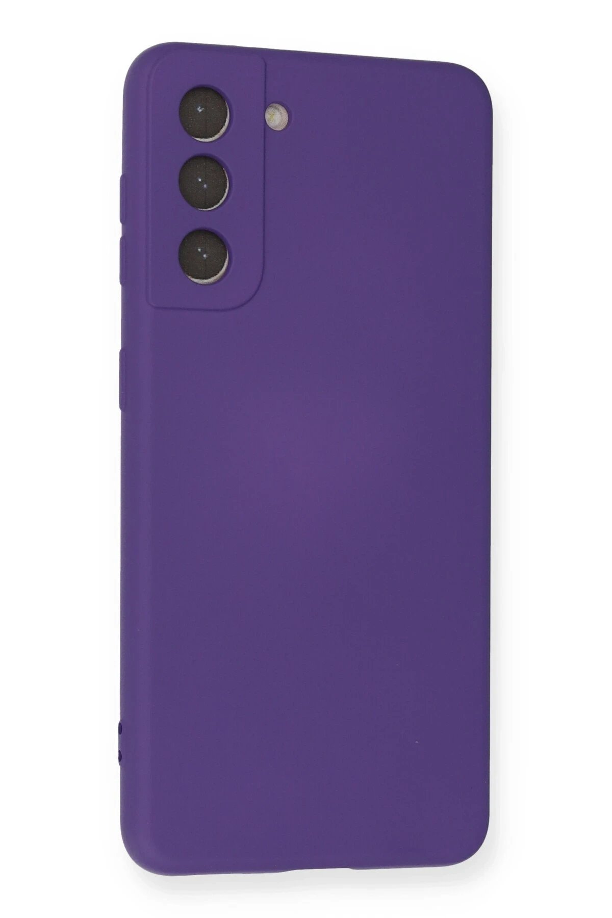 Samsung Galaxy S21 Kılıf Nano içi Kadife Silikon - Mor-(5796) - Görsel 2