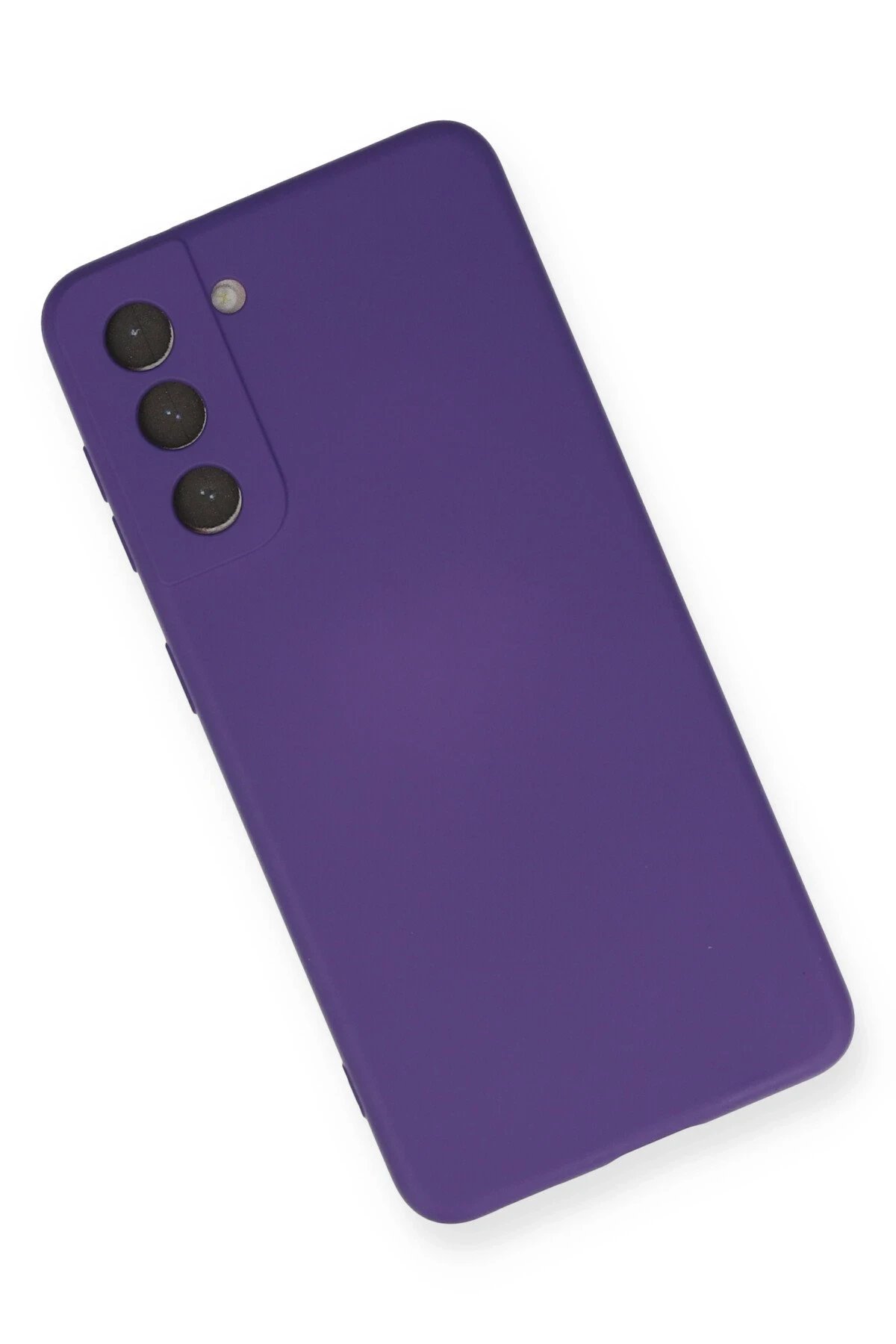Samsung Galaxy S21 Kılıf Nano içi Kadife Silikon - Mor-(5796) - Görsel 3
