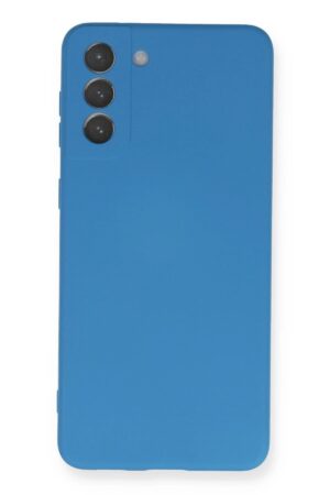 Samsung Galaxy S21 Plus Kılıf Nano içi Kadife Silikon - Mavi-(5796)