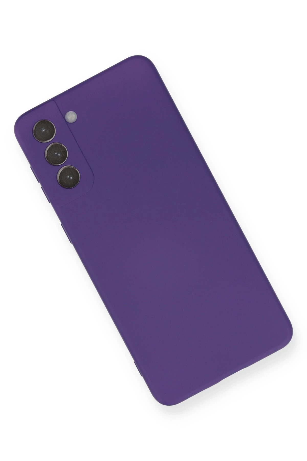 Samsung Galaxy S21 Plus Kılıf Nano içi Kadife Silikon - Mor-(5796) - Görsel 3