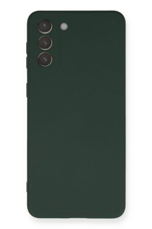 Samsung Galaxy S21 Plus Kılıf Nano içi Kadife Silikon - Koyu Yeşil-(5796)