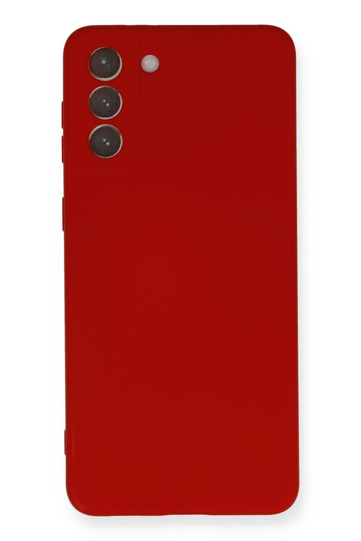 Samsung Galaxy S21 Plus Kılıf Nano içi Kadife Silikon - Kırmızı-(5796)