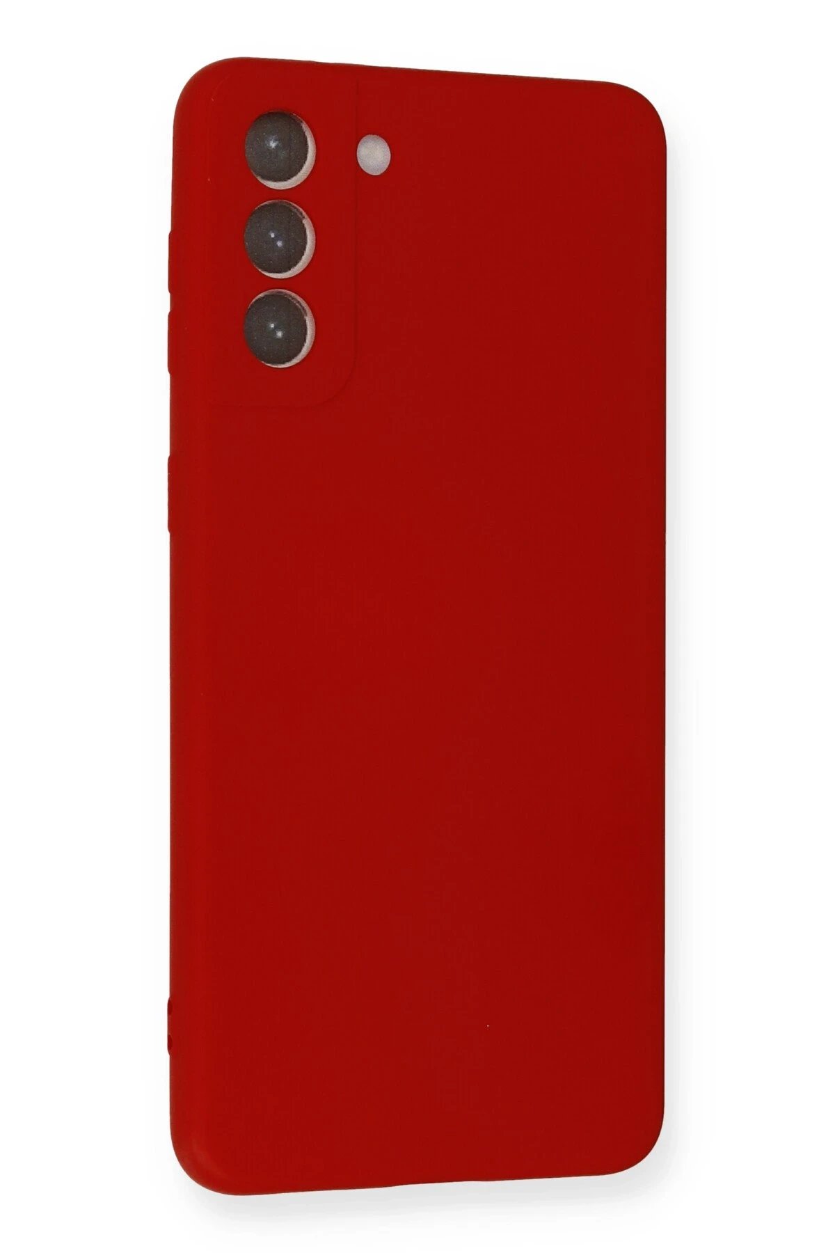 Samsung Galaxy S21 Plus Kılıf Nano içi Kadife Silikon - Kırmızı-(5796) - Görsel 2