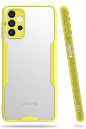 Samsung Galaxy A52 Kılıf Platin Silikon - Sarı-(5796)