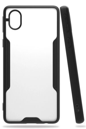 Samsung Galaxy A01 Core Kılıf Platin Silikon - Siyah-(5796)