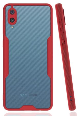 Samsung Galaxy A02 Kılıf Platin Silikon - Kırmızı-(5796)