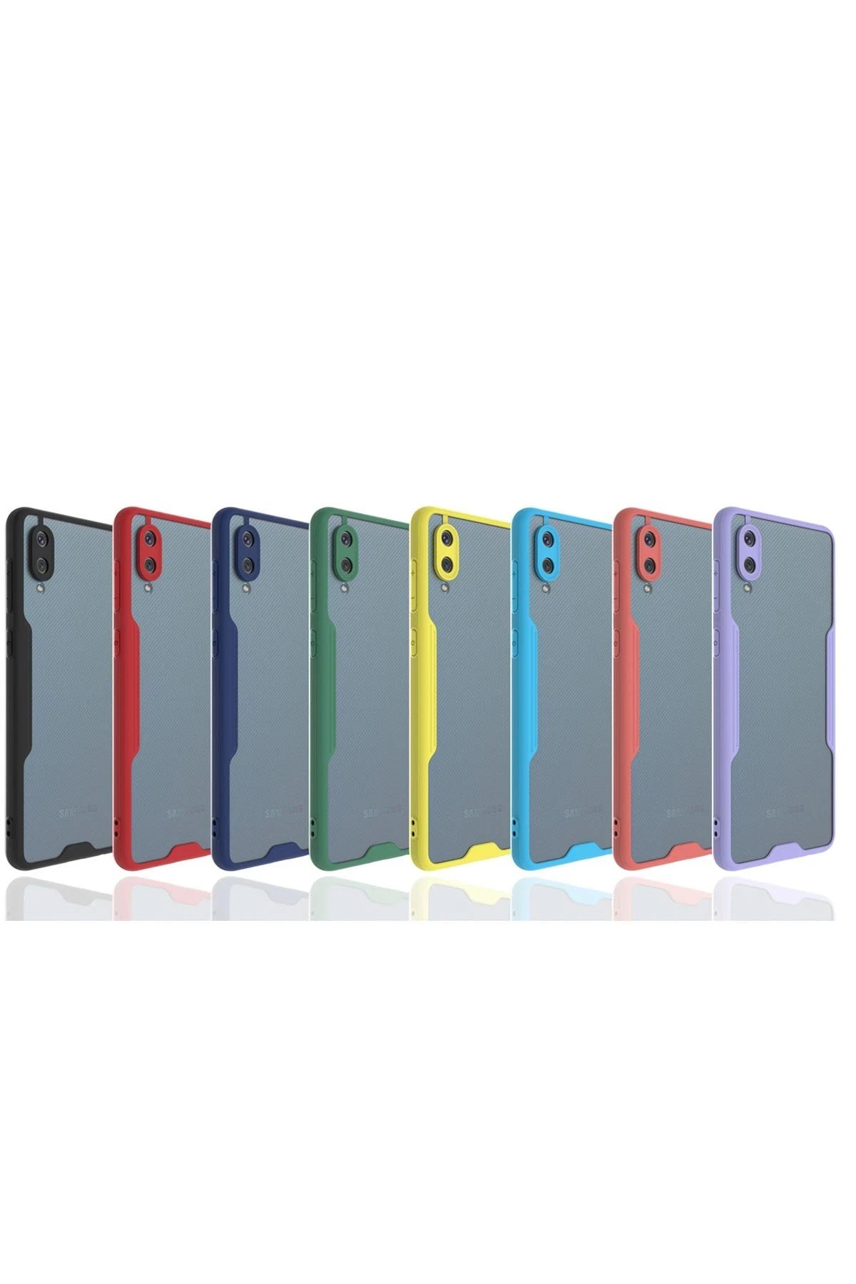 Samsung Galaxy A02 Kılıf Platin Silikon - Lila-(5796) - Görsel 2