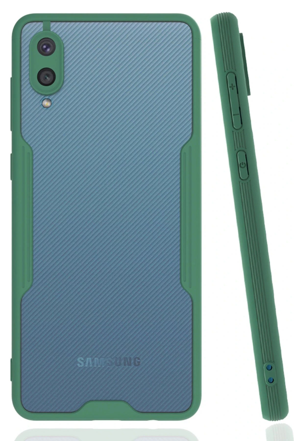 Samsung Galaxy A02 Kılıf Platin Silikon - Yeşil-(5796)