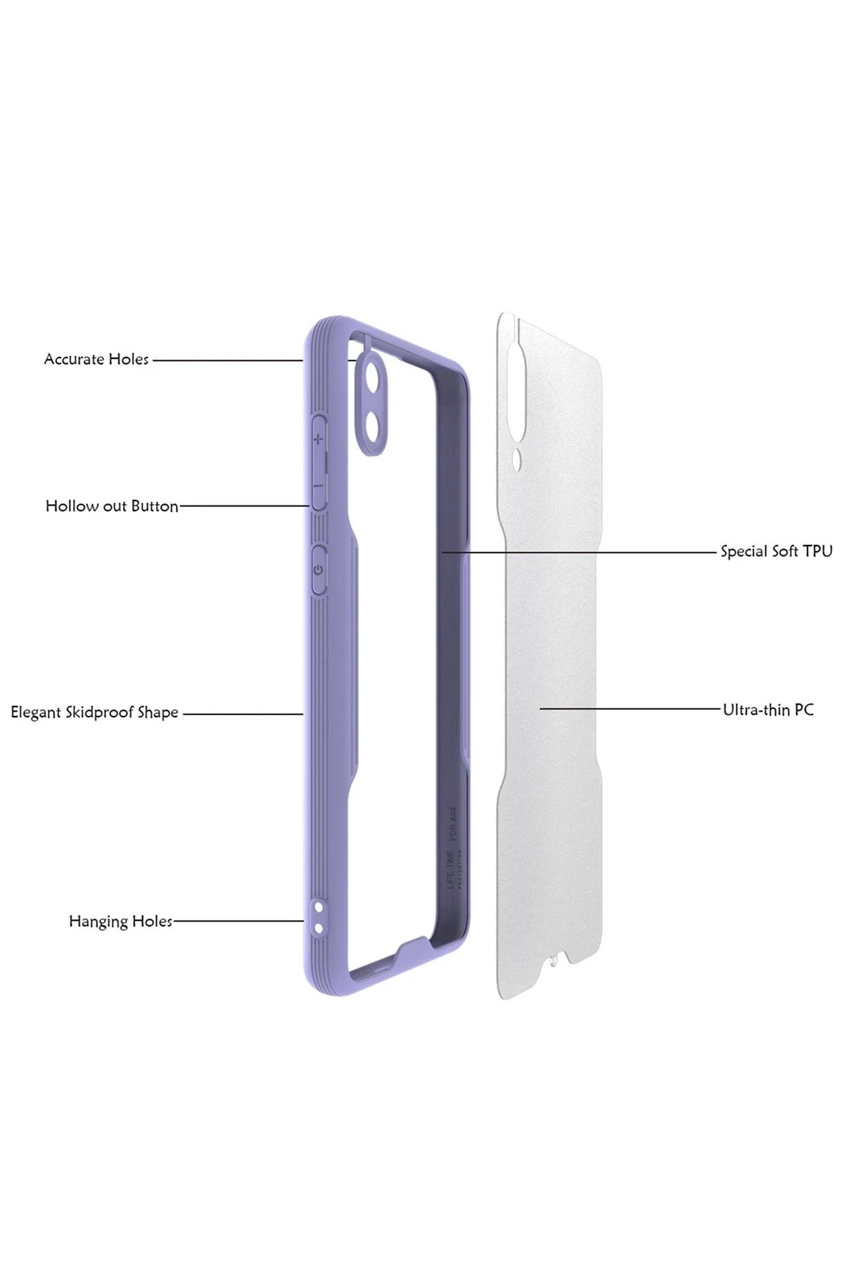 Samsung Galaxy A02 Kılıf Platin Silikon - Yeşil-(5796) - Görsel 3