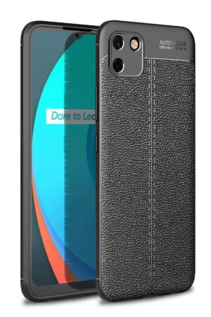 Realme C11 2021 Kılıf Auto Focus Kapak - Siyah-(5796)