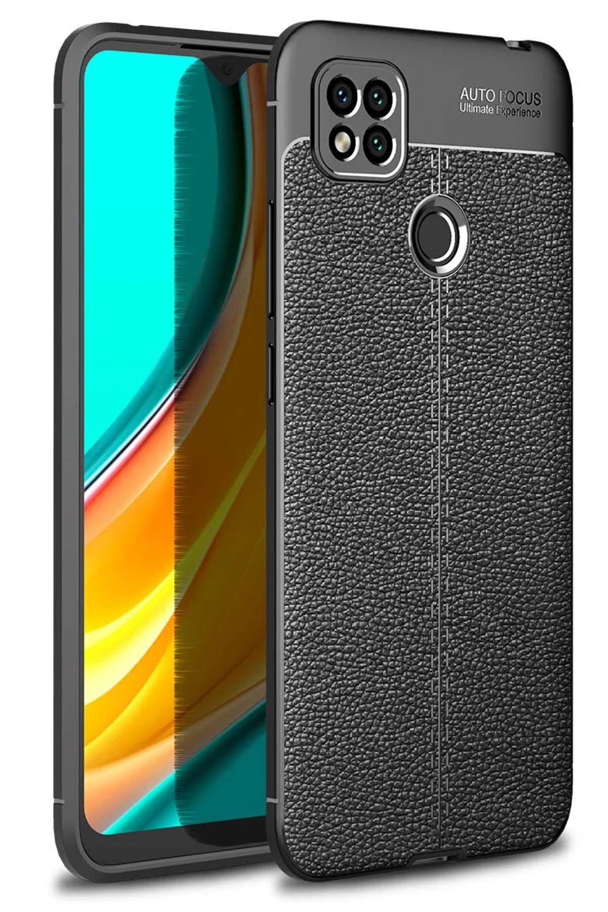 Xiaomi Redmi 9C Kılıf Auto Focus Kapak - Siyah-(5796)