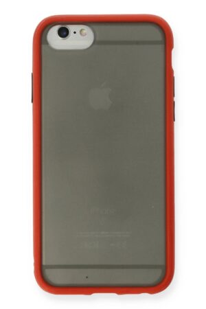iPhone 6 Kılıf Montreal Silikon Kapak - Kırmızı-(5796)
