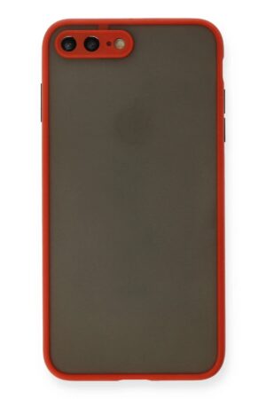 iPhone 7 Plus Kılıf Montreal Silikon Kapak - Kırmızı-(5796)
