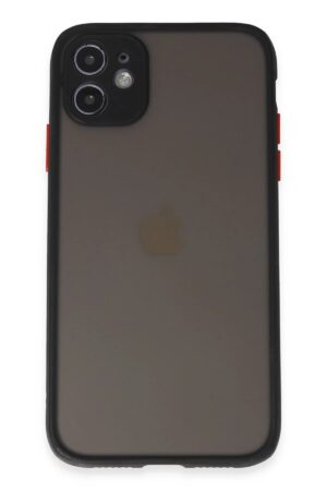 iPhone 11 Kılıf Montreal Silikon Kapak - Siyah-(5796)