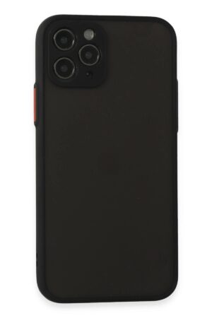 iPhone 11 Pro Kılıf Montreal Silikon Kapak - Siyah-(5796)