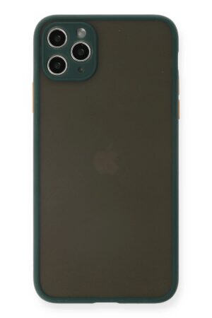 iPhone 11 Pro Max Kılıf Montreal Silikon Kapak - Yeşil-(5796)