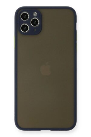 iPhone 11 Pro Max Kılıf Montreal Silikon Kapak - Lacivert-(5796)