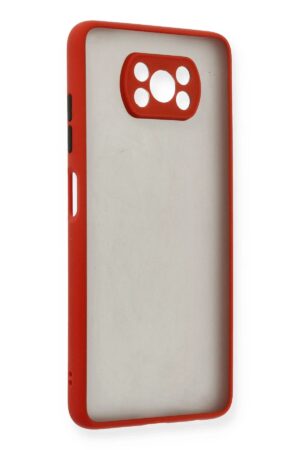 Xiaomi Pocophone X3 Kılıf Montreal Silikon Kapak - Kırmızı-(5796)