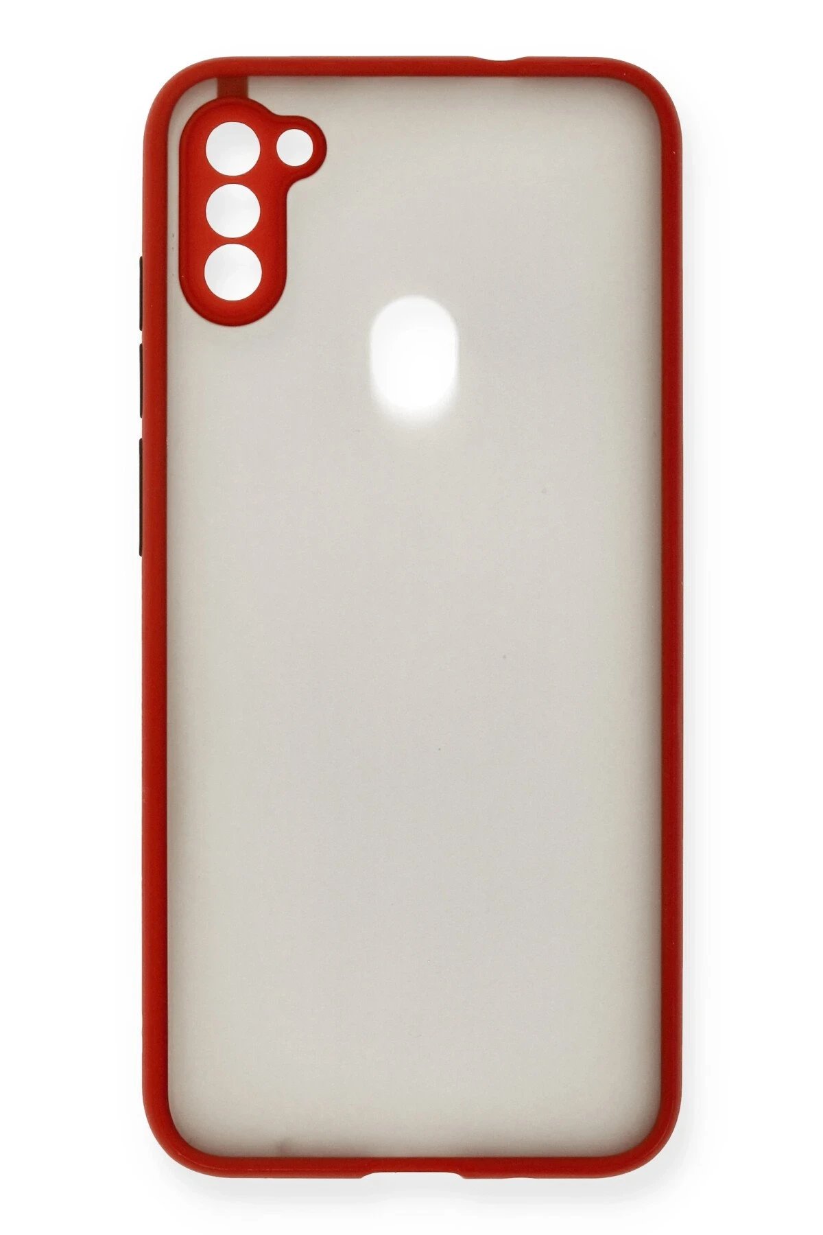 Samsung Galaxy A11 Kılıf Montreal Silikon Kapak - Kırmızı-(5796) - Görsel 2
