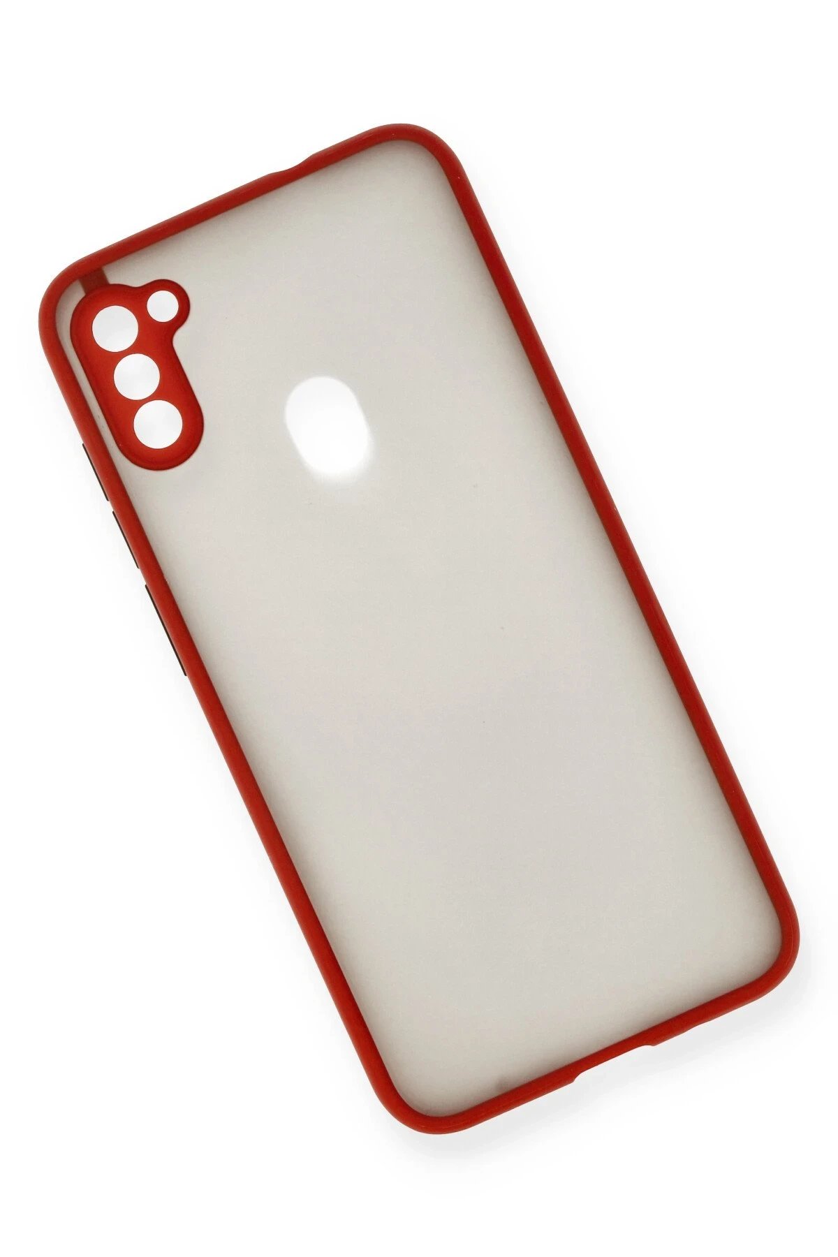 Samsung Galaxy A11 Kılıf Montreal Silikon Kapak - Kırmızı-(5796) - Görsel 3