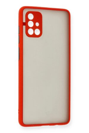 Samsung Galaxy A71 Kılıf Montreal Silikon Kapak - Kırmızı-(5796)