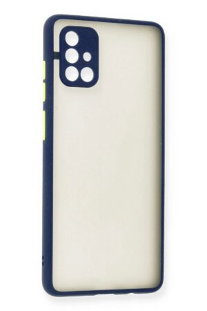 Samsung Galaxy A71 Kılıf Montreal Silikon Kapak - Lacivert-(5796)