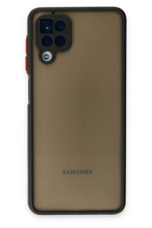 Samsung Galaxy A12 Kılıf Montreal Silikon Kapak - Siyah-(5796)