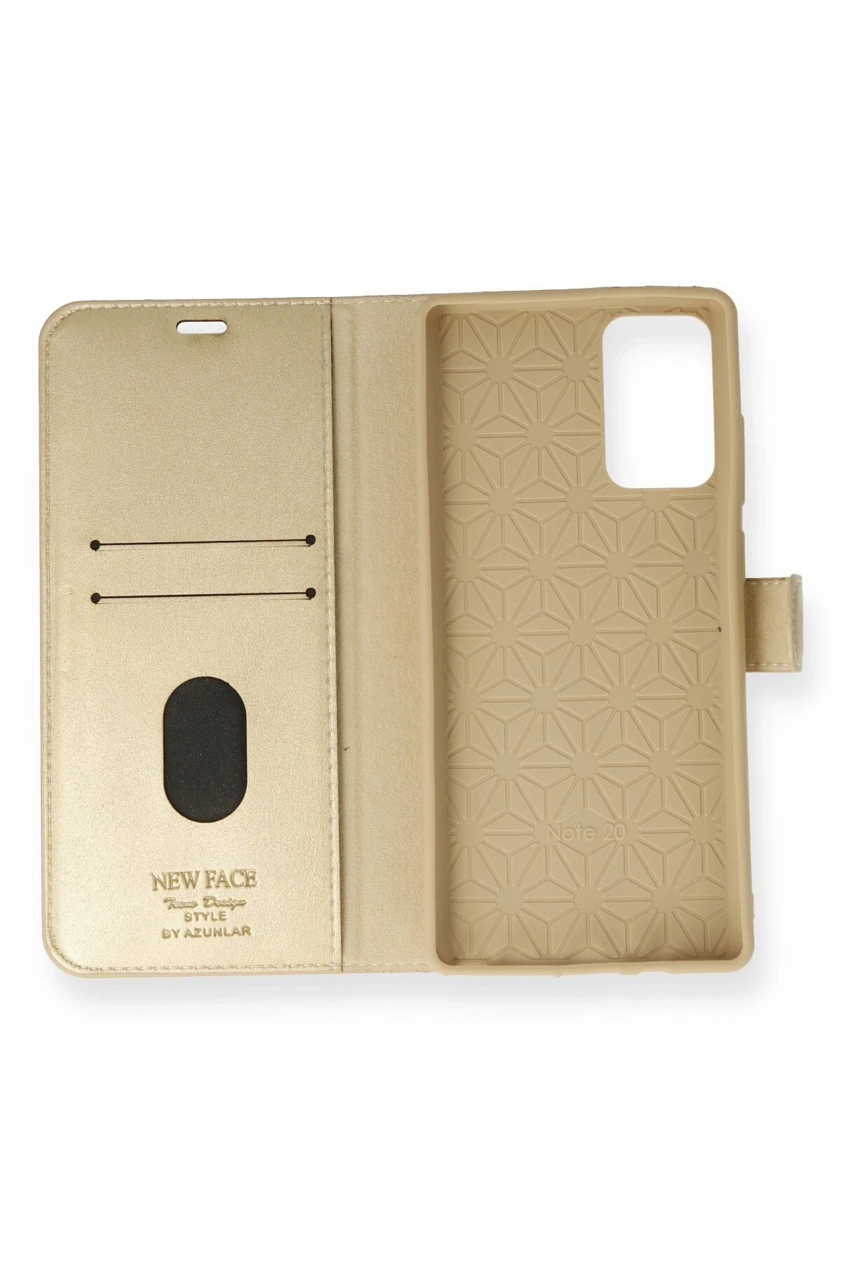 Samsung Galaxy Note 20 Kılıf Trend S Plus Kapaklı Kılıf - Gold-(5796) - Görsel 2