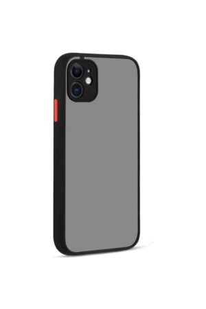 iPhone 12 Kılıf Montreal Silikon Kapak - Siyah-(5796)