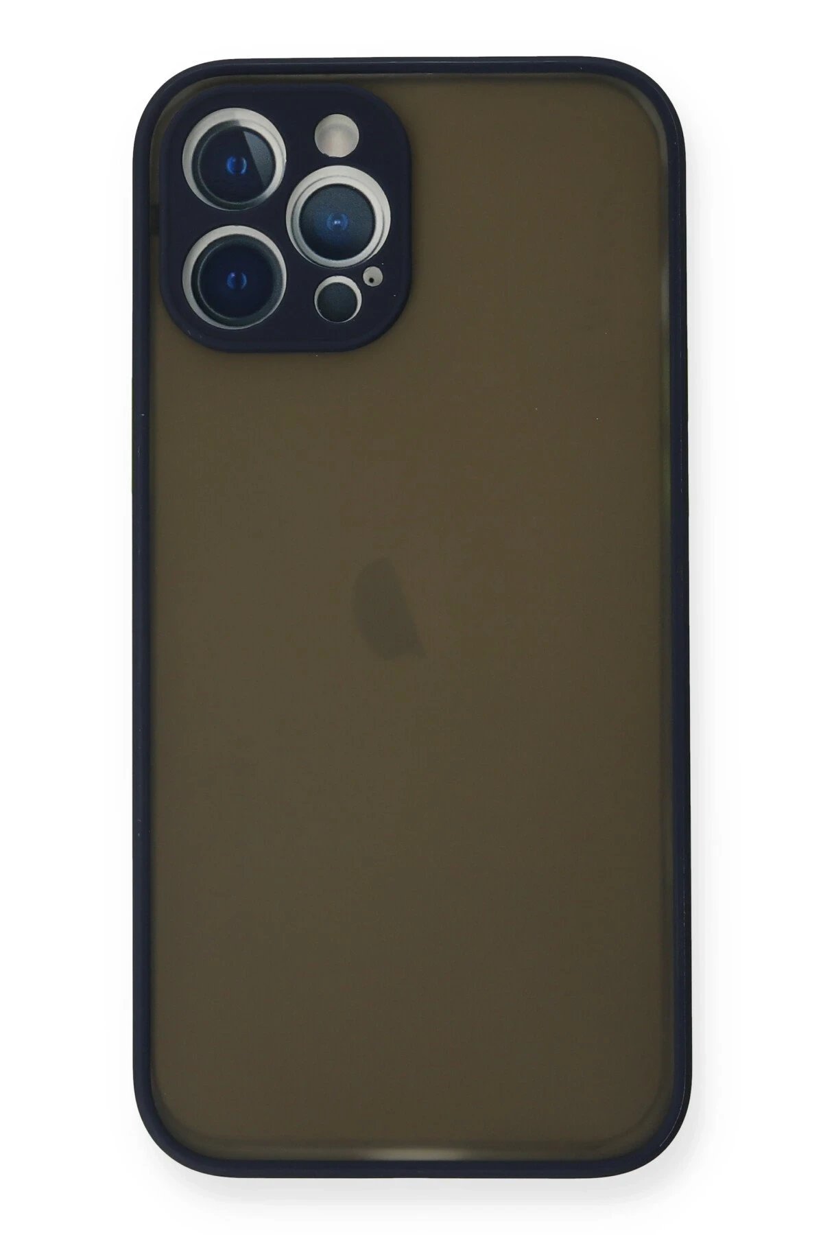 iPhone 12 Pro Kılıf Montreal Silikon Kapak - Lacivert-(5796)