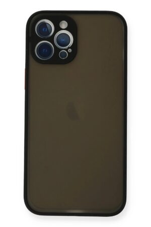 iPhone 12 Pro Max Kılıf Montreal Silikon Kapak - Siyah-(5796)