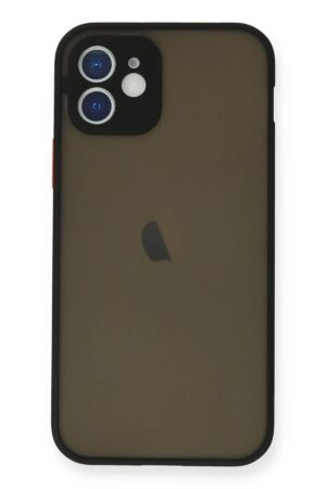 iPhone 12 Mini Kılıf Montreal Silikon Kapak - Siyah-(5796)